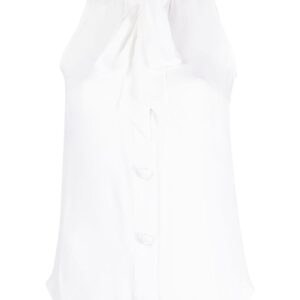 Moschino pussbow-collar sleeveless blouse