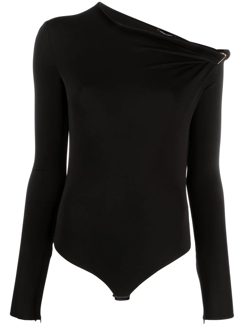 Versace off-shoulder long-sleeve bodysuit