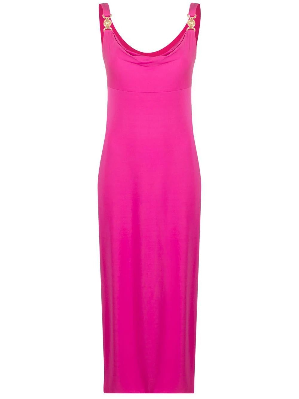 Versace Medusa plaque midi dress