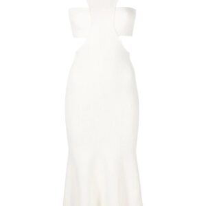 Alexander McQueen  Slashed Harness rib-knit dress