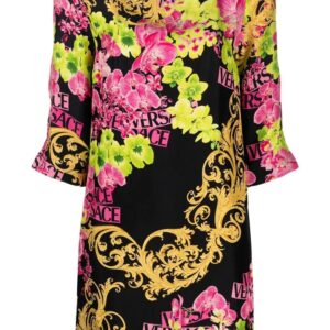 Versace  graphic-print shift dress