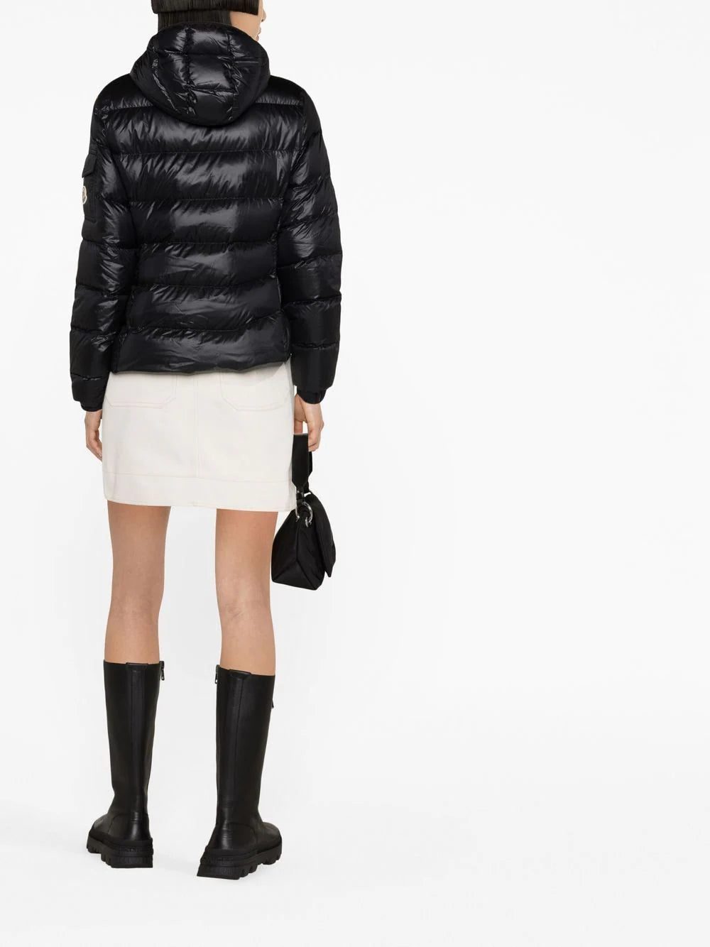Moncler Black Hooded Padded Jacket - Image 4