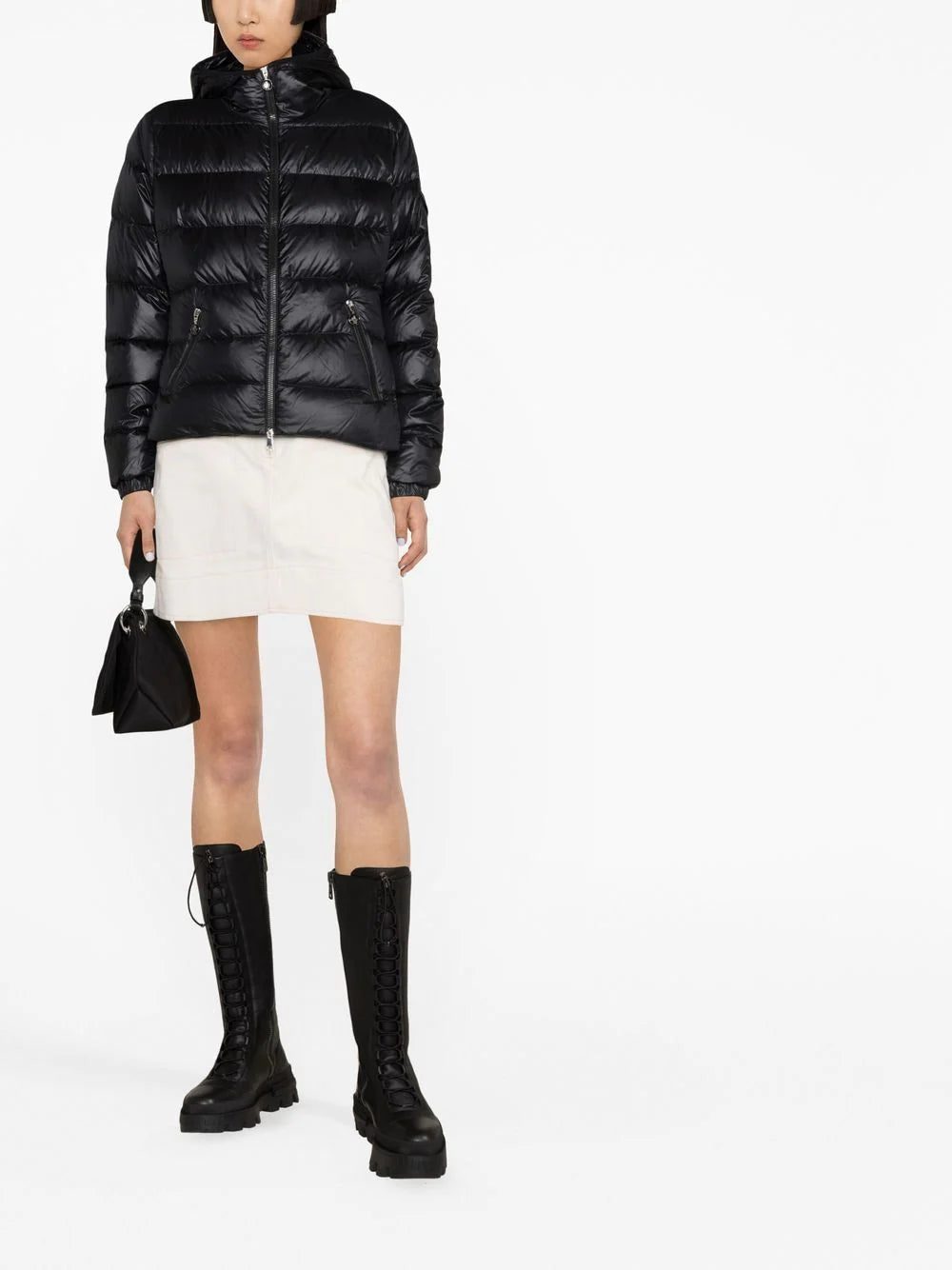 Moncler Black Hooded Padded Jacket - Image 2