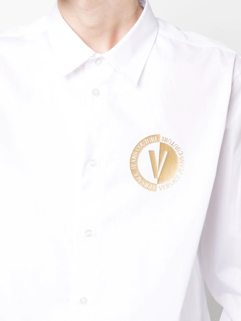 Versace Jeans Couture logo print buttoned shirt - Image 4