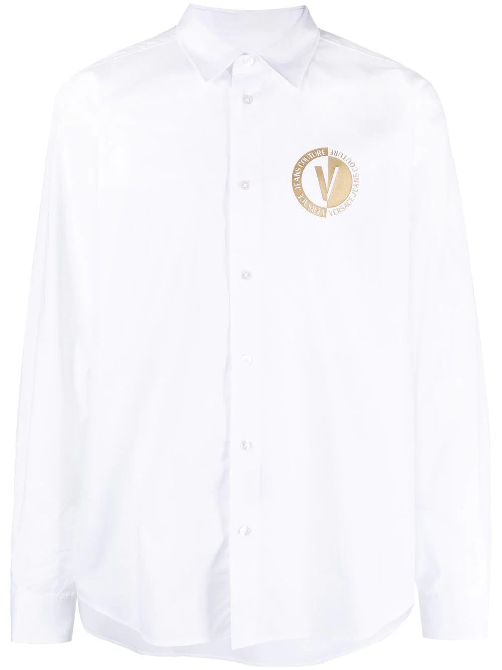 Versace Jeans Couture logo print buttoned shirt