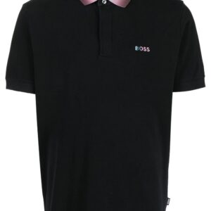 BOSS  logo-embroidered polo shirt