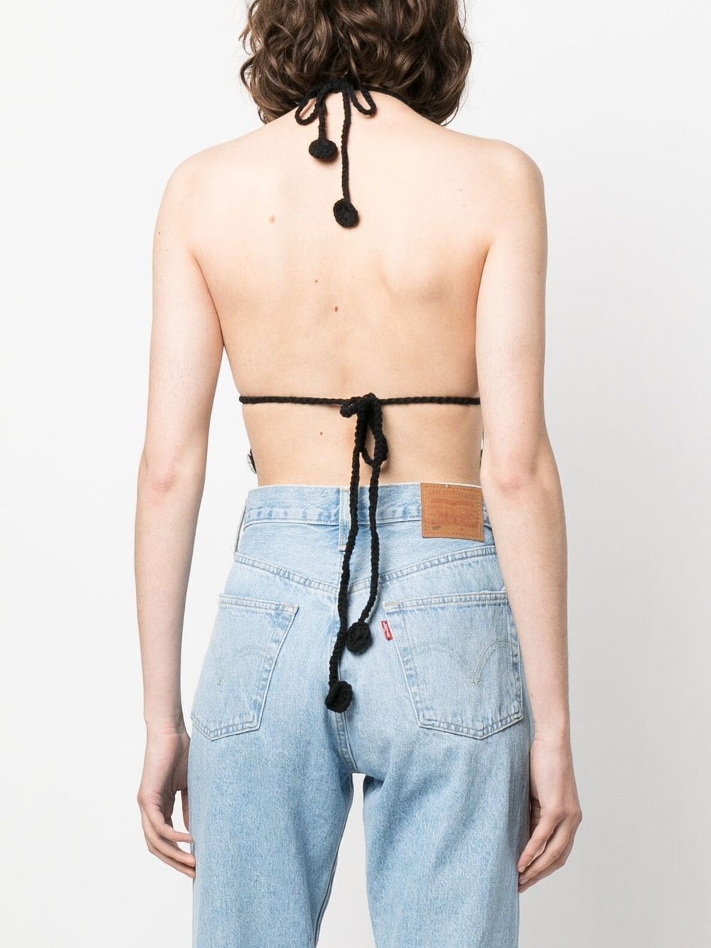 Moschino crystal-embellished crochet top - Image 4