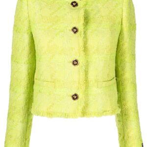 Versace cropped tweed jacket