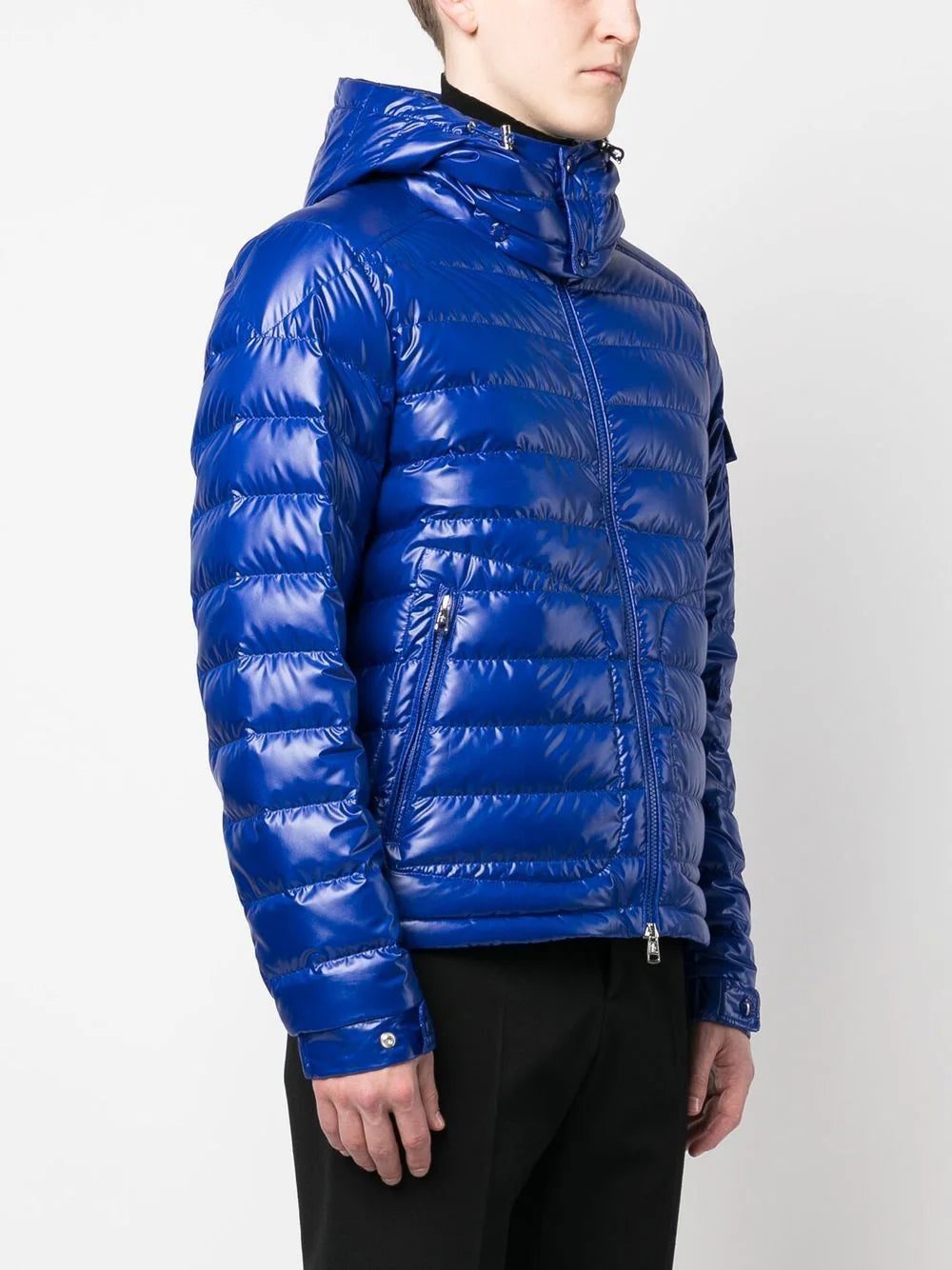 Moncler logo-patch padded down jacket - Image 3