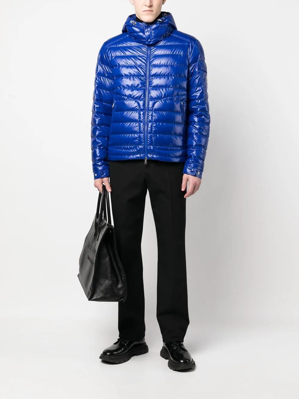 Moncler logo-patch padded down jacket - Image 2