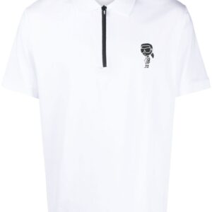 Karl Lagerfeld Ikonik Karl zipped polo shirt
