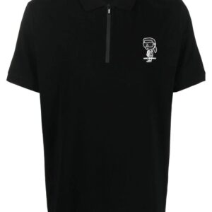 Karl Lagerfeld Ikonik Karl zipped polo shirt