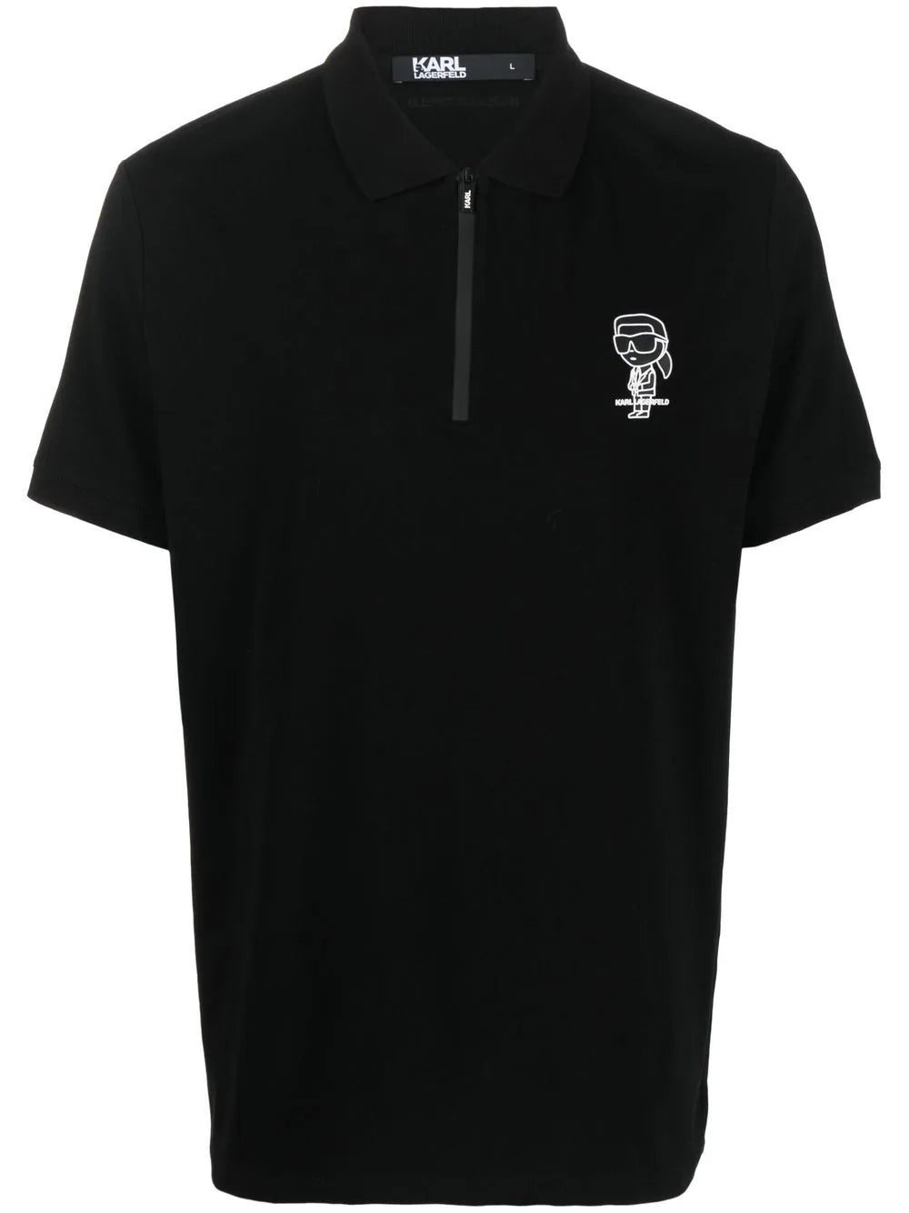 Karl Lagerfeld Ikonik Karl zipped polo shirt