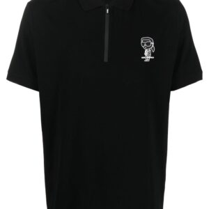 Karl Lagerfeld Ikonik Karl zipped polo shirt