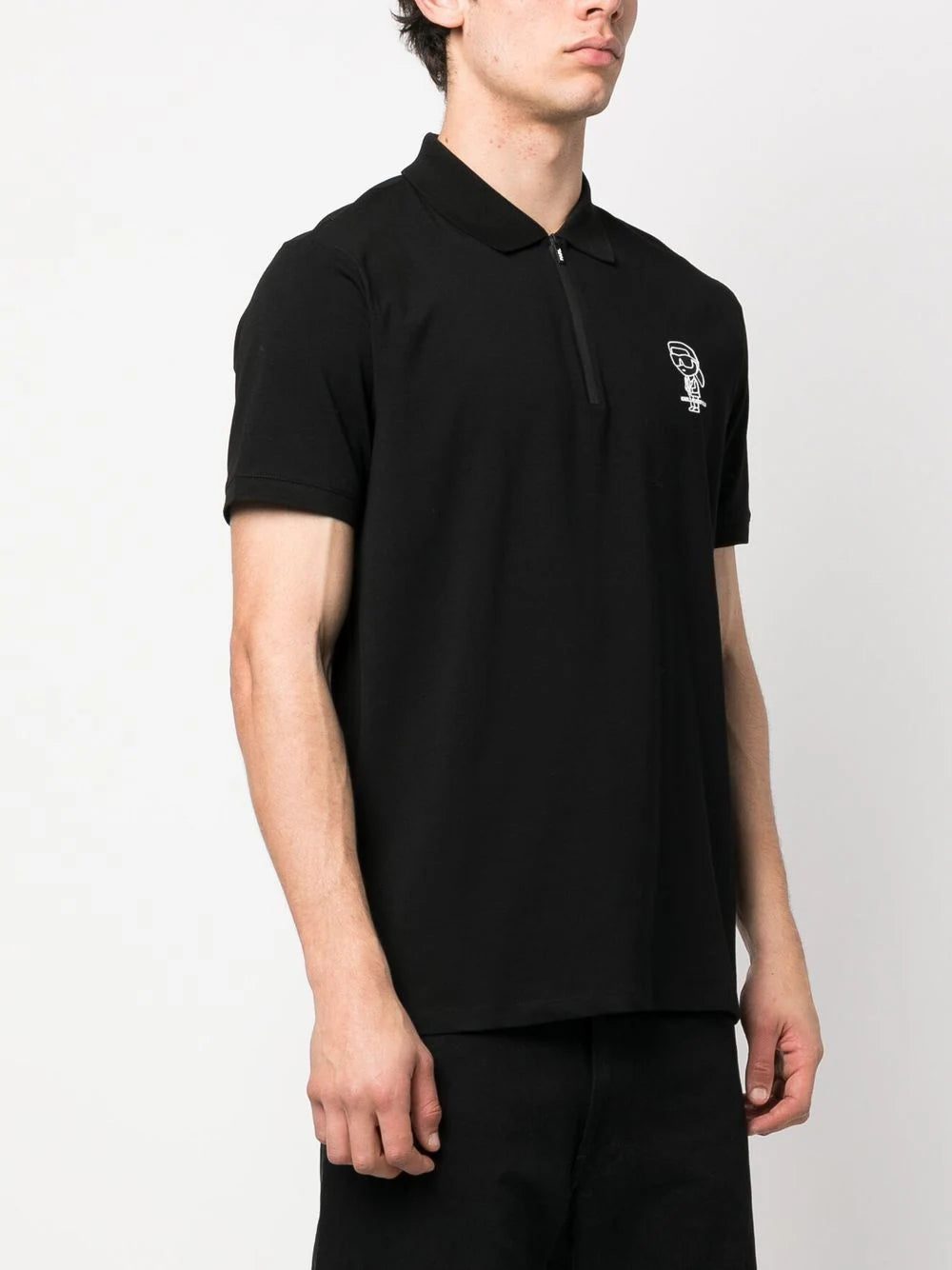 Karl Lagerfeld Ikonik Karl zipped polo shirt - Image 3