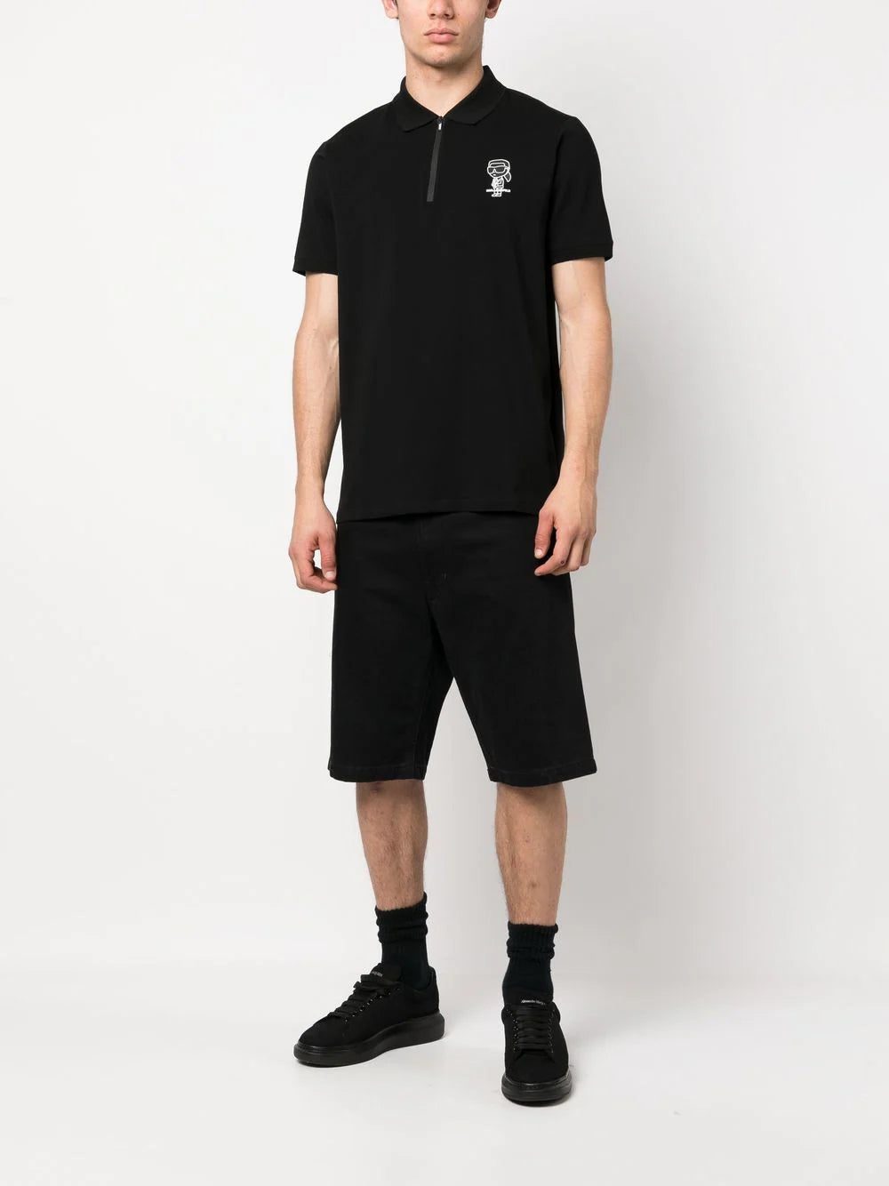 Karl Lagerfeld Ikonik Karl zipped polo shirt - Image 2