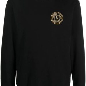 Versace Jeans Couture  logo-embroidered long-sleeve sweatshirt