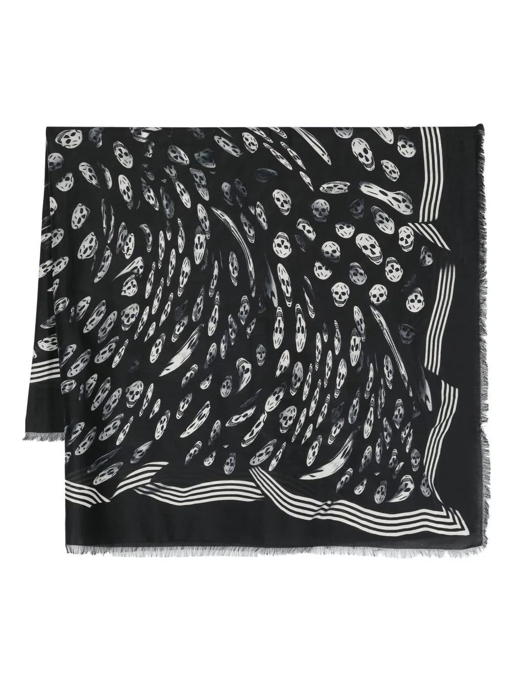 Alexander McQueen distorted skull-patterned scarf