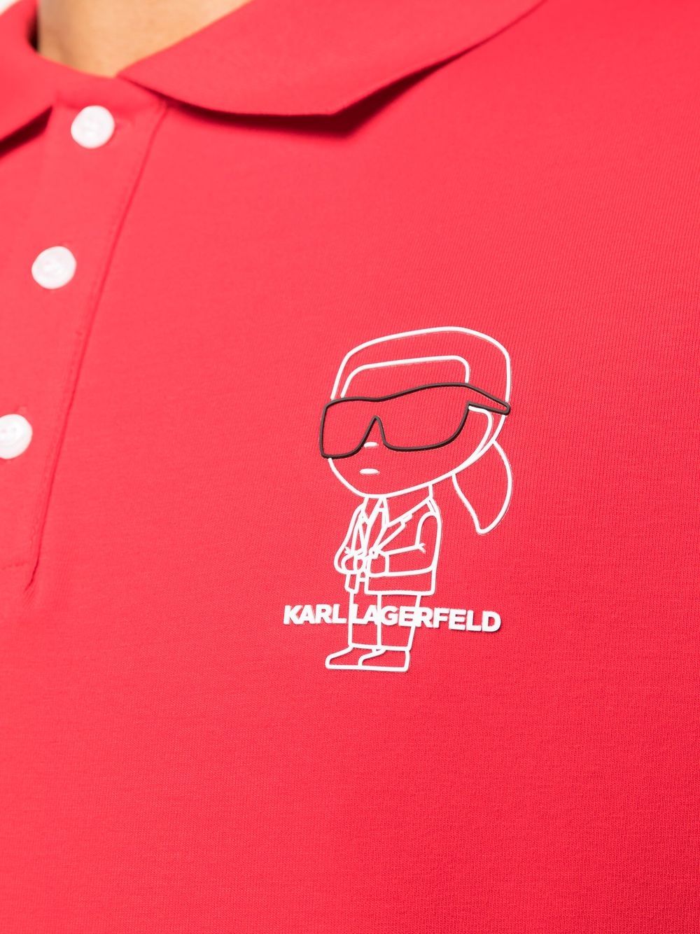 Karl Lagerfeld logo-print polo shirt - Image 4