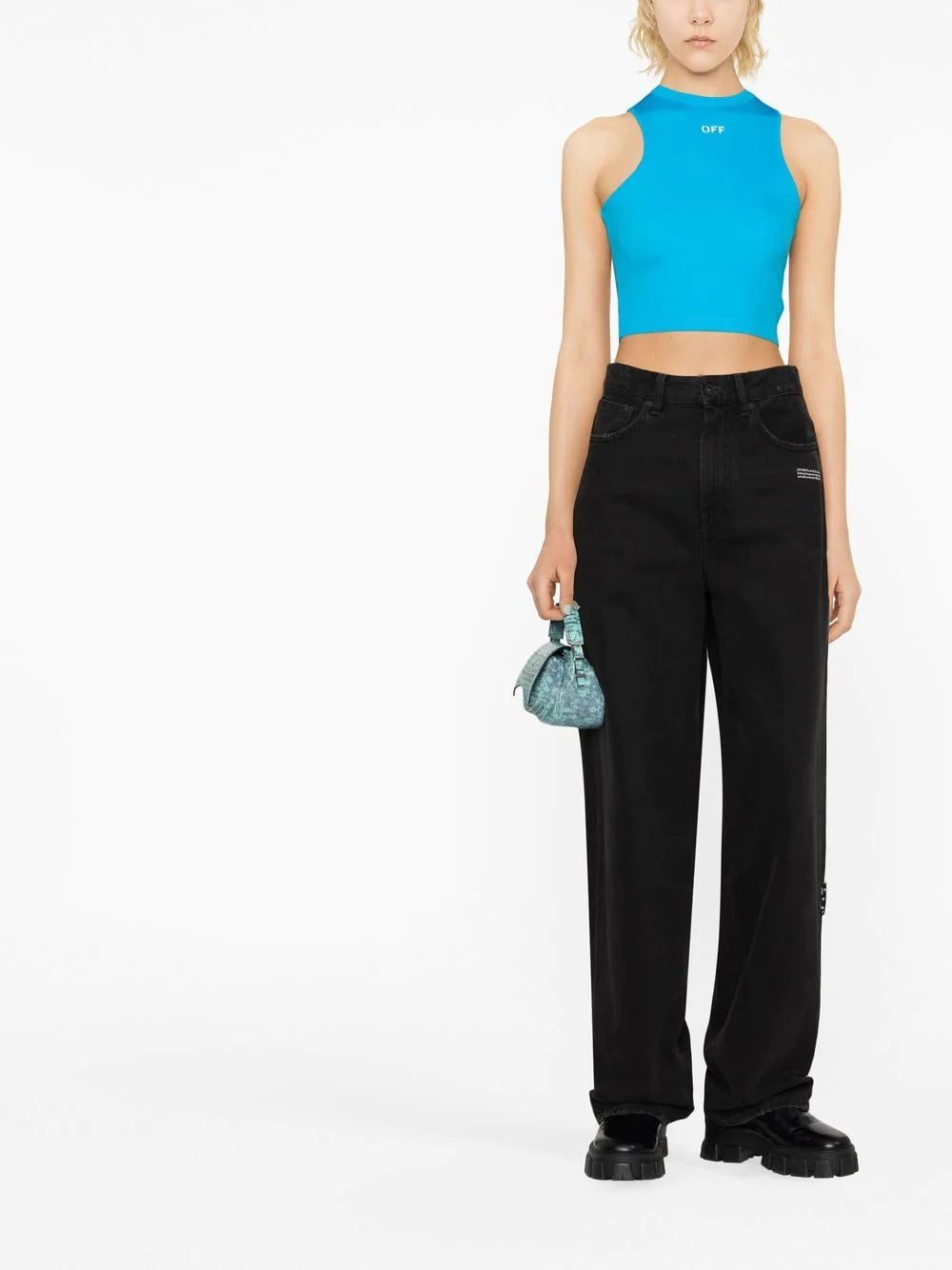 Off-White Rowing logo-print crop top - Image 2