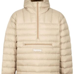 Supreme micro down half-zip hooded jacket