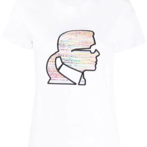 Karl Lagerfeld  bouclé-profile T-shirt