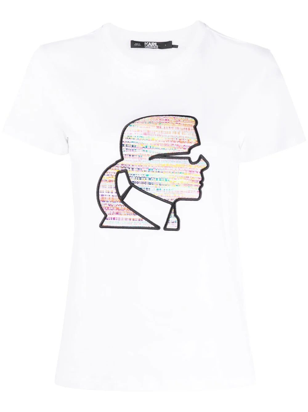 Karl Lagerfeld bouclé-profile T-shirt