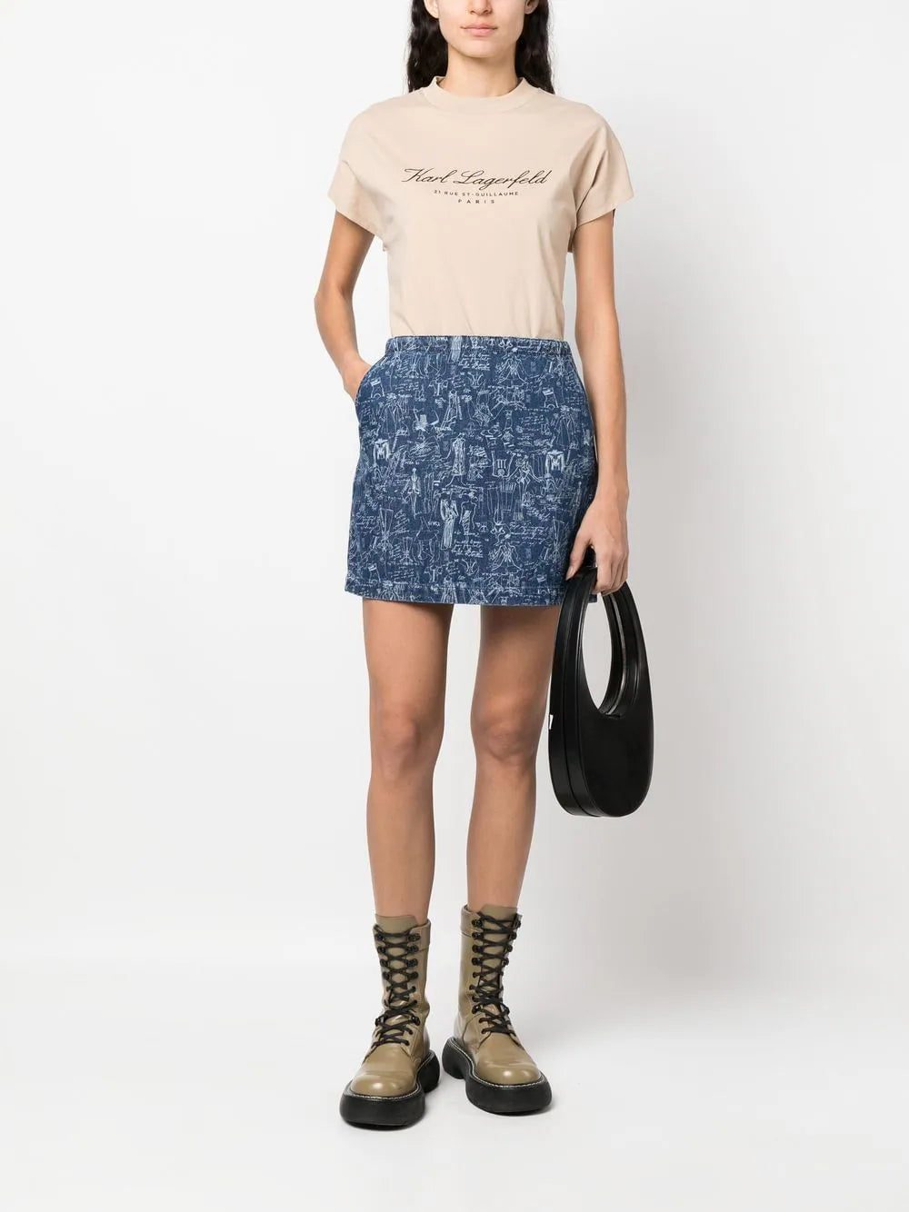 Karl Lagerfeld logo-print organic cotton T-shirt - Image 2