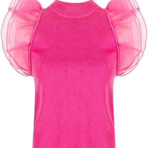 Karl Lagerfeld  puff-sleeve high-neck top