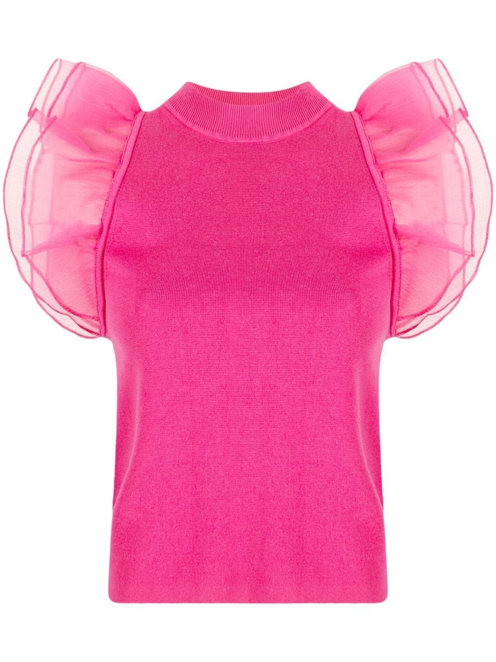 Karl Lagerfeld puff-sleeve high-neck top