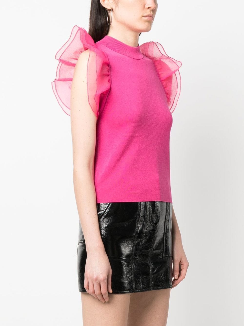 Karl Lagerfeld puff-sleeve high-neck top - Image 4