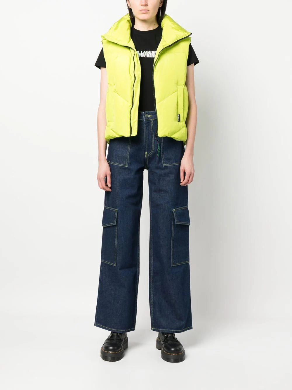 Karl Lagerfeld logo-embroidered organic cotton T-shirt - Image 2