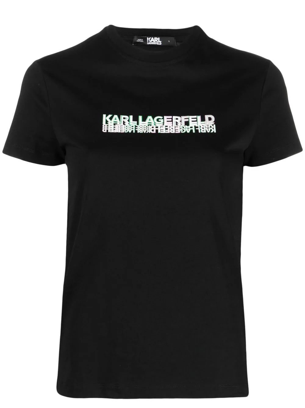 Karl Lagerfeld logo-embroidered organic cotton T-shirt