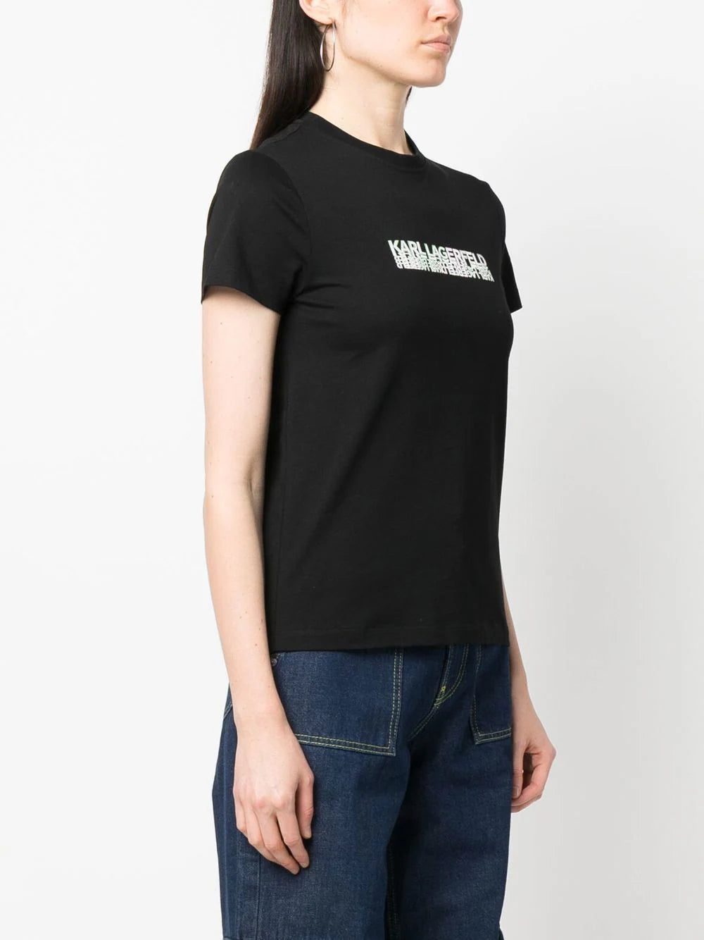 Karl Lagerfeld logo-embroidered organic cotton T-shirt - Image 3