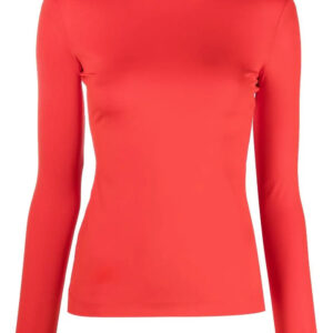 Karl Lagerfeld  logo-embroidered high-neck top