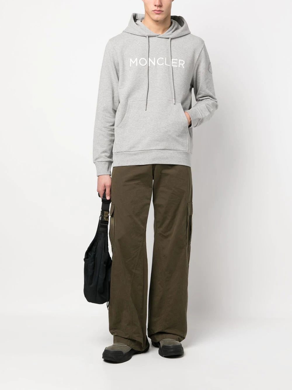 Moncler logo-print drawstring hoodie - Image 2