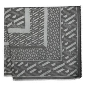 Versace  La Greca geometric-pattern scarf