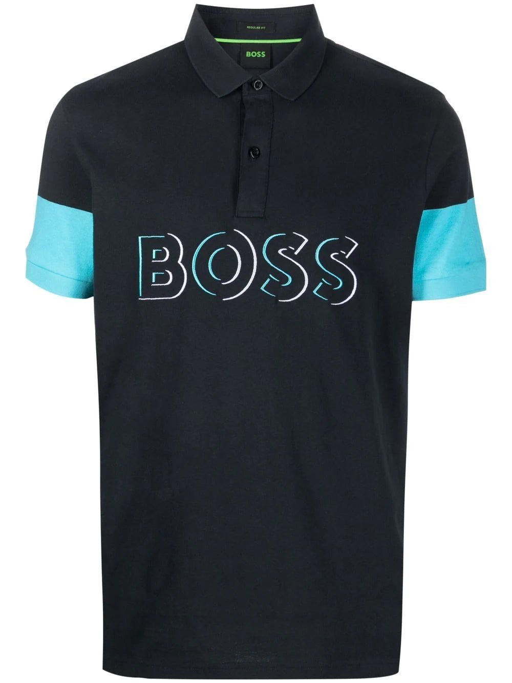BOSS logo-print short-sleeved polo shirt