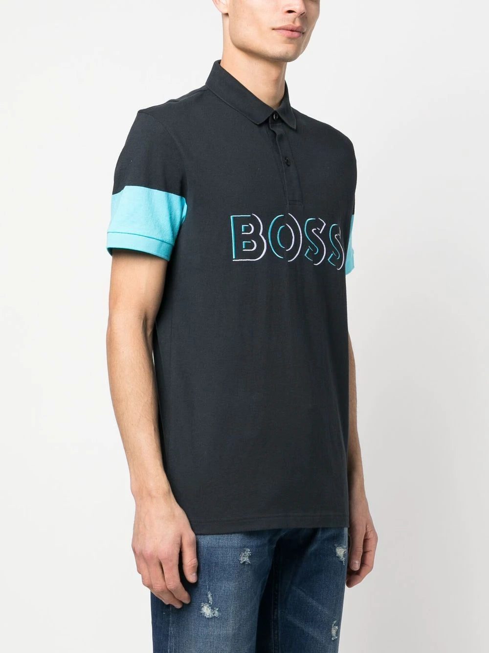 BOSS logo-print short-sleeved polo shirt - Image 2