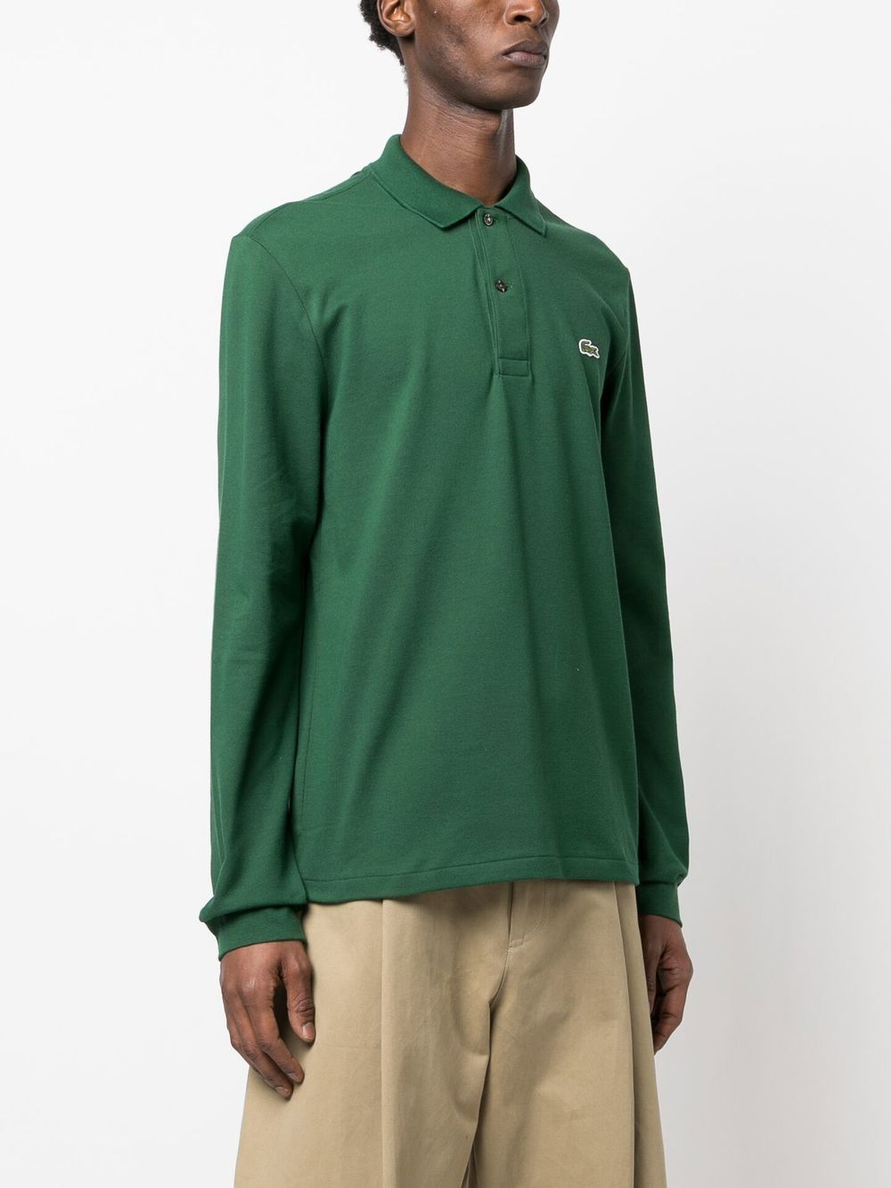 Lacoste logo-patch cotton polo shirt - Image 3