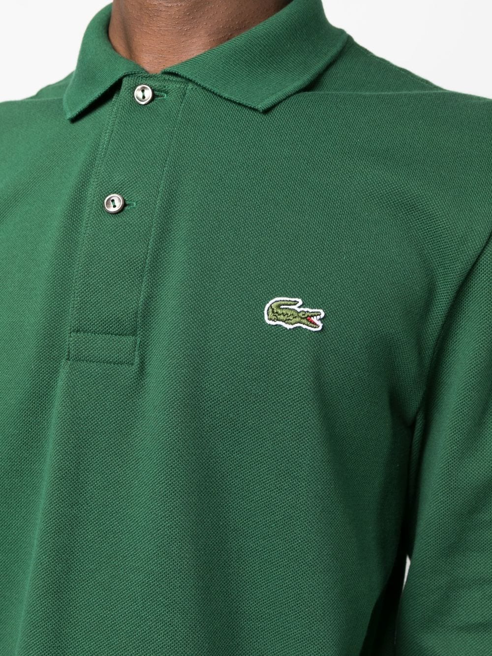 Lacoste logo-patch cotton polo shirt - Image 5