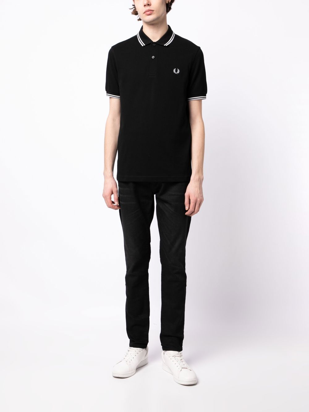 Fred Perry embroidered-logo short-sleeved polo shirt - Image 2