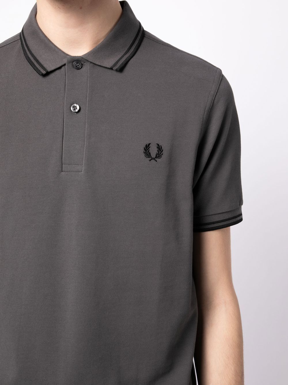 Fred Perry embroidered-logo short-sleeved polo shirt - Image 4