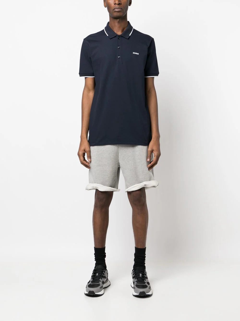 HUGO chest logo-print polo shirt - Image 2