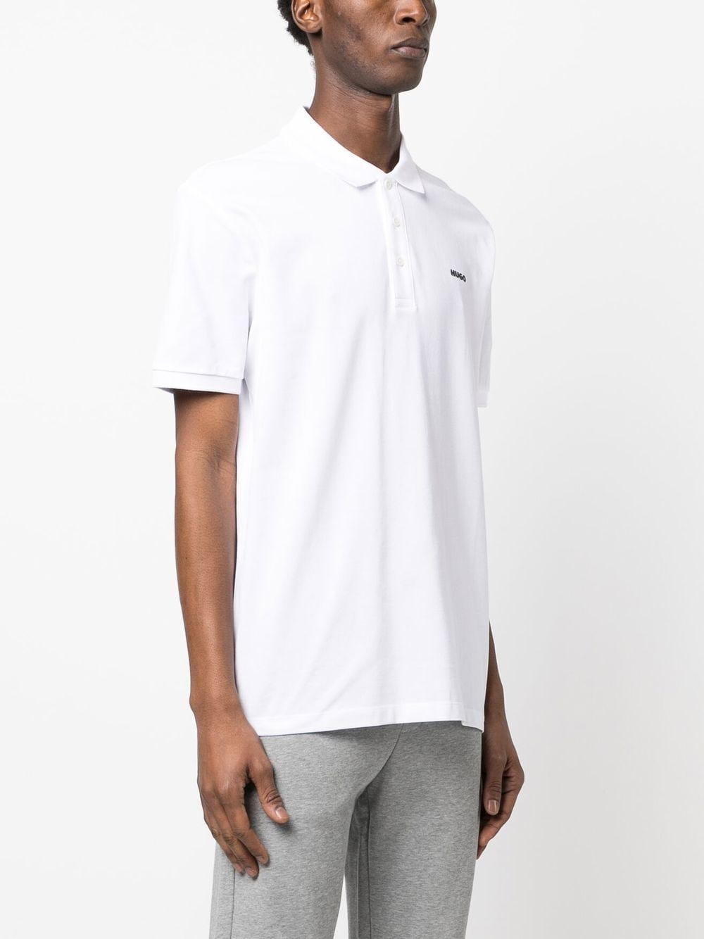 HUGO chest logo-print polo shirt - Image 3