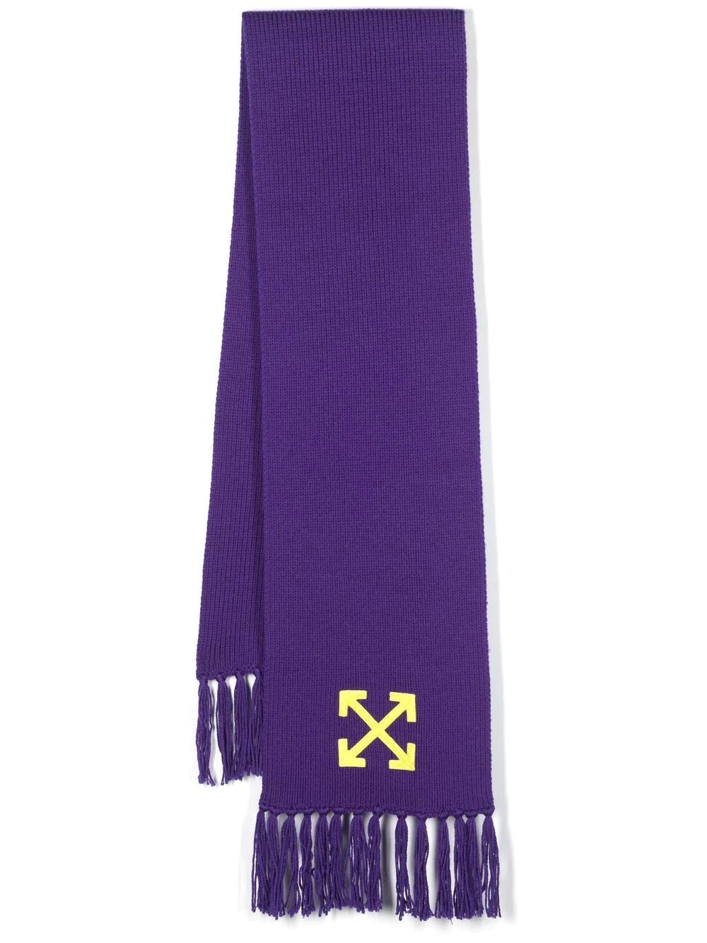 Off-White Arrows-print wool scarf