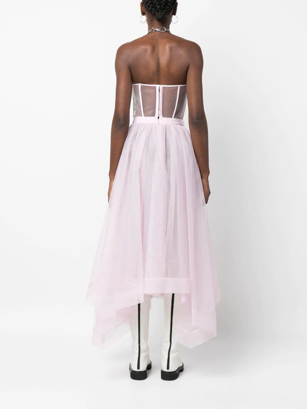 Alexander McQueen strapless boned-bodice dress - Image 4