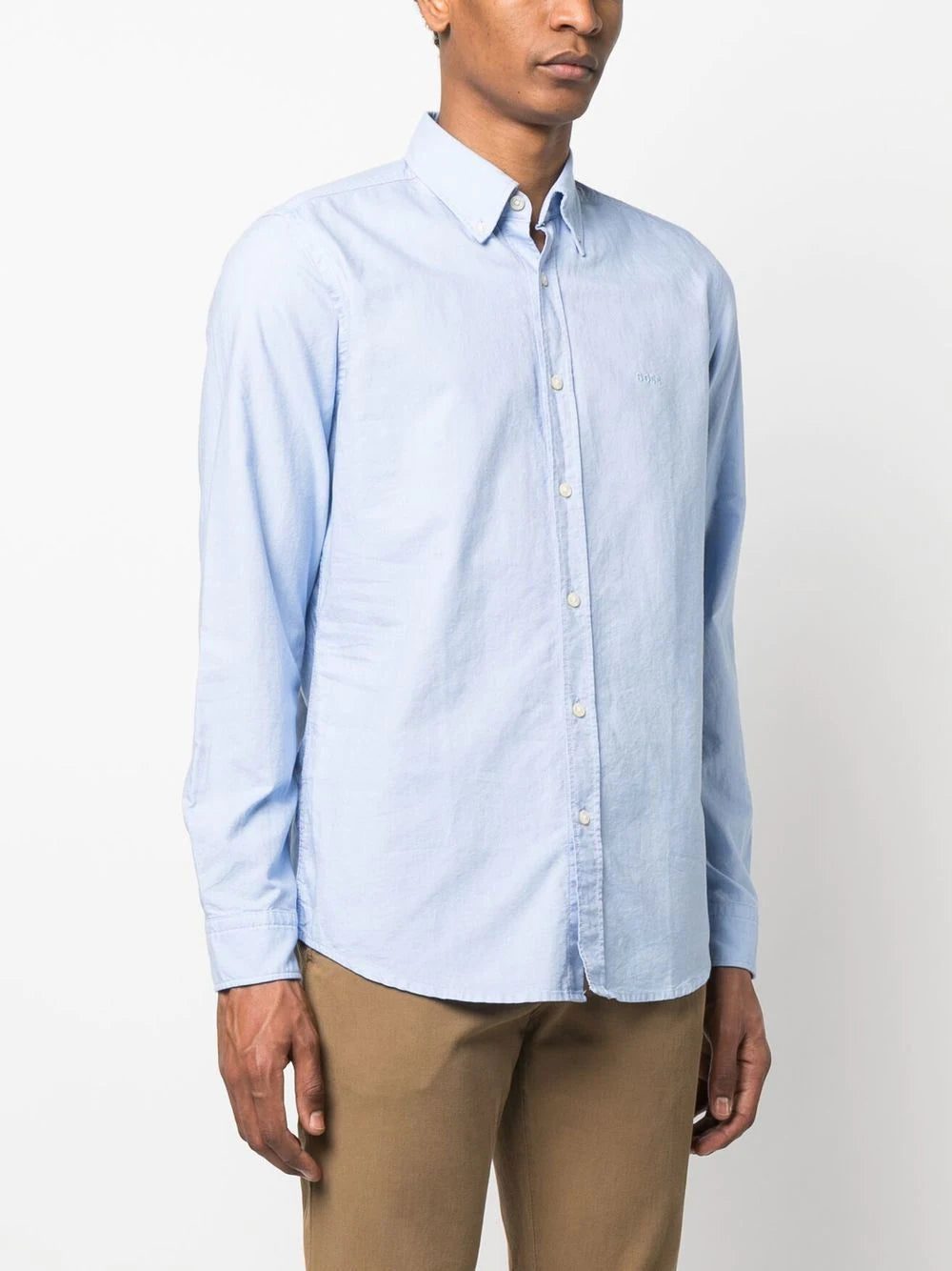 BOSS embroidered logo long-sleeve shirt - Image 2