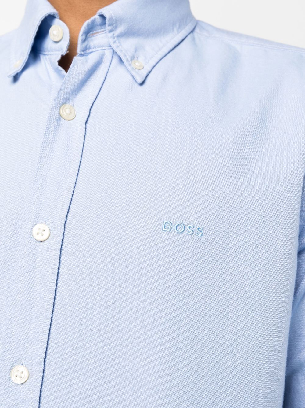 BOSS embroidered logo long-sleeve shirt - Image 4