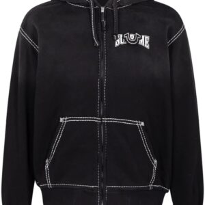 Supreme  contrasting stitch zip-up hoodie